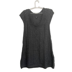 Express Knitting Gray Sweater Vest | Size Medium | Dark Gray